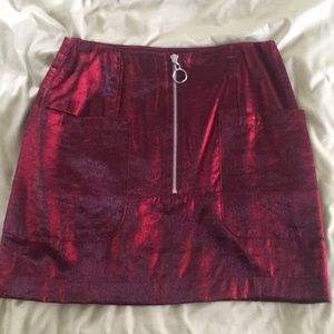 Deep Burgundy Miniskirt